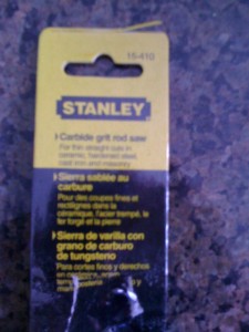 10" Stanley Carbide Grit Rod